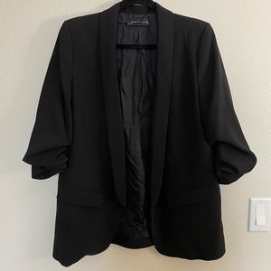Black Blazer with scrunched sleeves